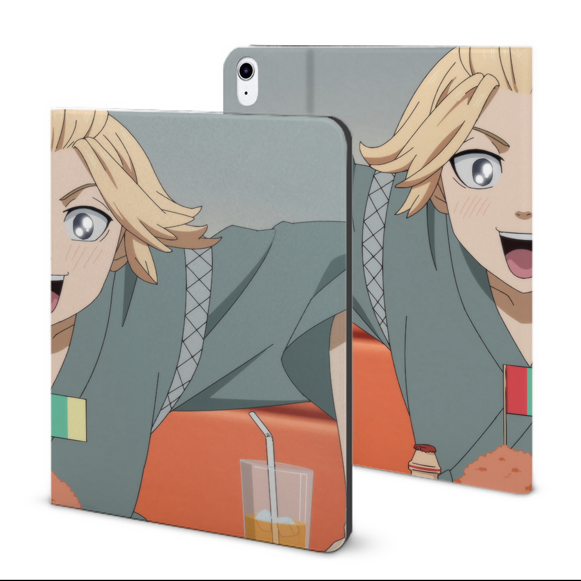 （画像用） 東京リベンジャーズ Tokyo Revengers IPad ケース ブック型 PUレザー TPU 耐衝撃 軽量 薄型 ペン収納なし 全面保護 IPad 各モデル対応